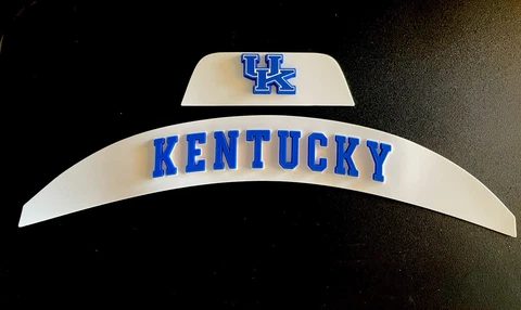 Kentucky Wildcats 3D Flex Bumper Set, for a Full Size Football Helmet Cover