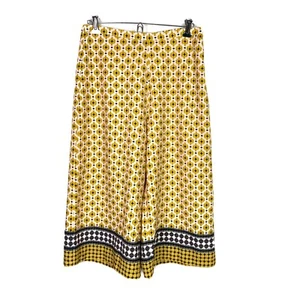 Pantalones Palazzo para mujer Topshop 6 de altura recortados amarillos y negros ligeros  - Imagen 1 de 7