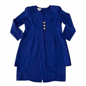 Danni & Nicole Damenkleid Größe 14 lila blau einteilig Vintage neu ohne Etikett - Bild 1 von 7