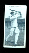 Mornflake Test Cricketers Card - Ashes 1953 Cereal Card D T Ring - Victoria