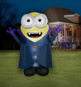 GEMMY-HALLOWEEN 12 FT MINION GIGANTE JERRY IDO BATTY YARD INFLABLE ¡NUEVO! - Imagen 1 de 4