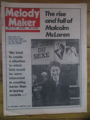 Melody Maker June 16 1979 - Malcolm McLaren, Nina Hagen, Thin Lizzy, McCartney Foto 1 de 2