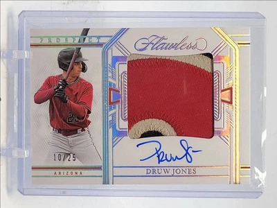 PARCHE DE PROSPECTO IMPECABLE DRUW JONES 2024 AUTÓGRAFO PLATEADO AUTOMÁTICO 10/25 Foto 1 de 2
