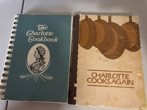 Lot of 2:The Charlotte Cookbook; Charlotte Cooks Again - Charlotte Junior League - Bild 1 von 22