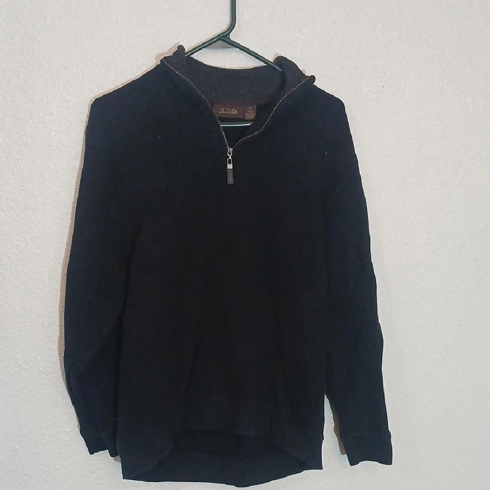 Suéter "Hacer Oferta" Tasso Elba Negro con Cremallera Foto 1 de 4