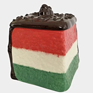 Neapolitan Cake Cookie Jar ICJ Ltd. Ed #228/5000 Ceramic Italy Dessert Canister - Picture 1 of 10