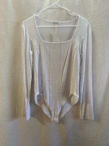 Body MANGOPop bianco collo quadrato (taglia XL, nuovo con etichetta) - Foto 1 di 5
