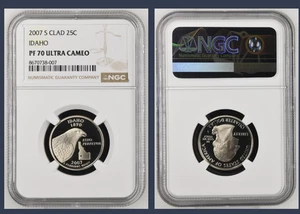 2007-S 25c CLAD NGC PF70UCAM IDAHO QUARTER PROOF ULTRA CAMEO PR 70 - Picture 1 of 1