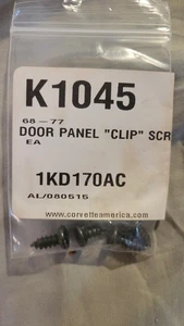 1968-77 C3 Corvette Door Panel Clip Screws Set 4 piece - Picture 1 of 1