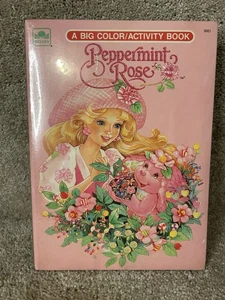 Peppermint Rose 63 Pc Puzzle & Coloring Book w/Crayons Sealed 1992 Vintage - Picture 1 of 4