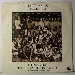 John & Yoko The Plastic Ono Band Happy XMas War Is Over Lennon Black 45 Beatles - Picture 1 of 4