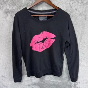 Victoria Secret Y2K Lipstick Lips Print Sweatshirt Small Baddie Urban Loungewear - Picture 1 of 12