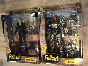 Lot of 2 McFarlane Fallout 7" Figures - Maximus & Platinum Edition Cooper Howard - Picture 1 of 3