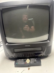 Vintage Admiral 13" Röhrenfernseher Videorecorder VHS Kombi GOJ-12312 / getestet funktioniert mit Fernbedienung - Bild 1 von 11