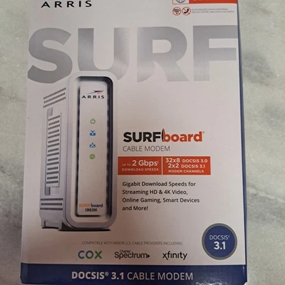 ARRIS SURFboard SB8200 DOCSIS 3.1 10 Gbps Cable Modem - Image 1 of 3