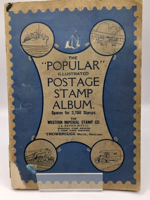 600 + винтажные марки популярный иллюстрированный почтовый альбом Western Imperial Stamp Co - Изображение 1 из 4