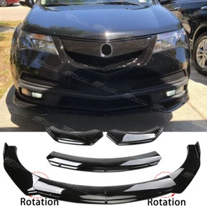 For Acura MDX RDX 2001-2023 Glossy Black Front Bumper Splitter Spoiler Lip Kit - Picture 1 of 10
