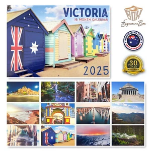 2025 Wall Calendar 16 Months VICTORIA Australia Wall Hanging Planner Organiser - Picture 1 of 1