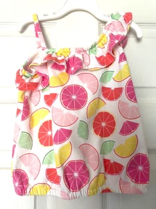GYMBOREE Girl's SIZE 5 Citrus One Shoulder Tank Top ~ EUC ~ Very Cute! - Picture 1 of 3
