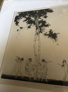 1919 Warren Davis Etching, Glory Of The Dance, Framed, Pencil Signed - Picture 1 of 10