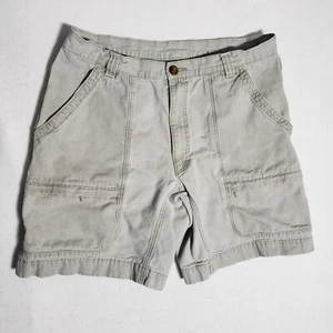 Pantalones Cortos Carga Woolrich *SPOTS* Para Hombres 36 Bolsillos con Cremallera Algodón Piedra Oscura De Colección - Imagen 1 de 12