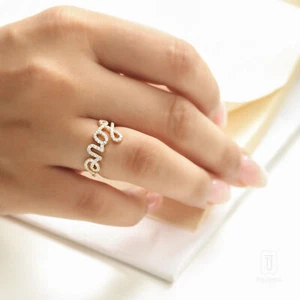 14K Gold 0.40 CT VS/F-G Diamond Love Ring Anniversary Wedding - For Valentine's - Picture 1 of 10