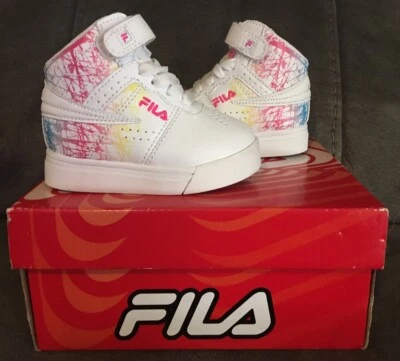 FILA Toddler Size 4 High-Top Sneakers - NEW - Image 1 of 4