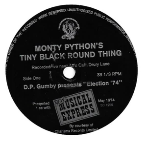 Monty Python's Tiny Black Round Thing (7" Flexi-Disc) NME Promo, 1974 - Bild 1 von 2