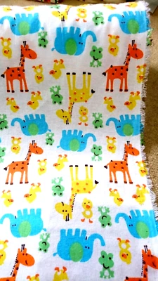 1 Yard 100% soft Brushed Flannel cotton Fabric Animal Print 60"Wide - Image 1 of 4