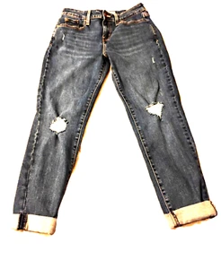 Levi's Signature Gold Ladies' Jeans 3 W26 Capri Cuffed Distressed Boyfriend - Picture 1 of 6