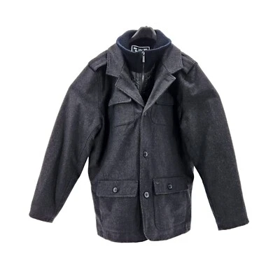 David Bitton Buffalo XL Wool Coat  Mens Black insulated hooded - Image 1 of 4