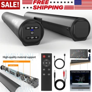 Sound Bar 4 Speaker System Wireless BT Subwoofer TV Phone Home Theater Remote - Picture 1 of 13