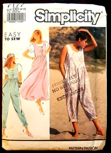 Vintage Simplicity Pattern 7177 Misses Jumpsuit Jumper Dress Size 4 6 8 10 UNCUT - Picture 1 of 6