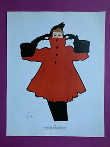 Poster René Gruau Jacques Fath 1950 étude illustration dessin mode collection - Picture 1 of 2