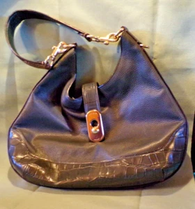 COACH Dark Grey Hobo Shoulder Bag, Python Strap F48636 (2131) - Picture 1 of 6