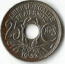 Fautée 25 centimes Lindauer 1933.Coin Tréflé EM 151 page 298 du Gadoury Gris.