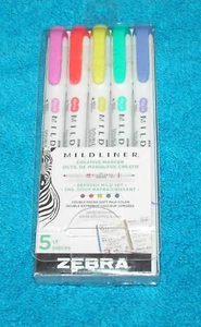 EIN SET MIT 5 MILDLINER ZEBRA DOPPELENDMARKERN - REFRESH MILD SET - PKG #4 - Bild 1 von 1