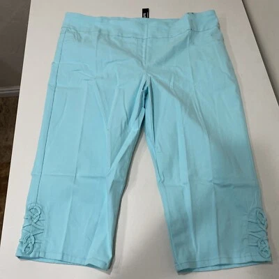 Ruby Rd. Women's Embellished Stretch Denim Capri Pants - Image 1 of 4