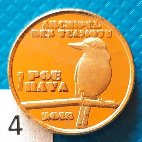 Tuamotu Islands 1 Poe Rava 2015 Bird French Polynesia RARE unusual coin Cover