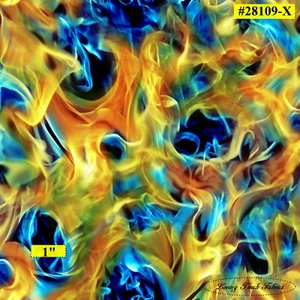 QUILTING TREASURES "OPEN AIR" #28109-X FLAMES FIRE FABRIC PRICED PER 1/2 YD - Picture 1 of 1