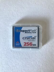 Crucial Technology Compact Flash 256MB CF Memory Card for Digital Camera In Box