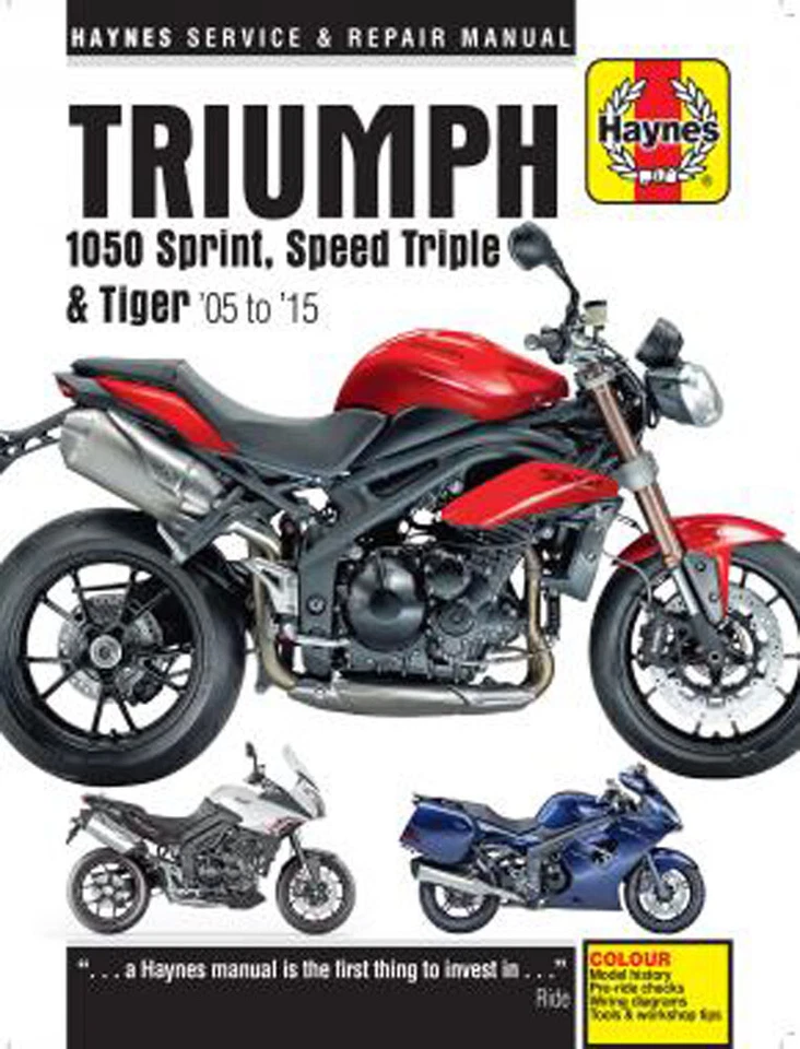Manuale di Riparazione Triumph 1050 Tiger, Speed Triple & Sprint 2005 - 2015 - Immagine 1 di 1