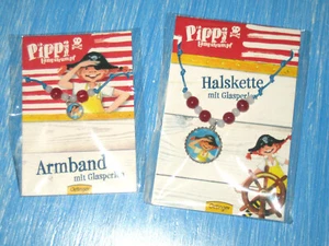 Für kleine Piratentöchter: PIPPI LANGSTRUMPF Armband und Halskette ° NEU + OVP - Bild 1 von 4