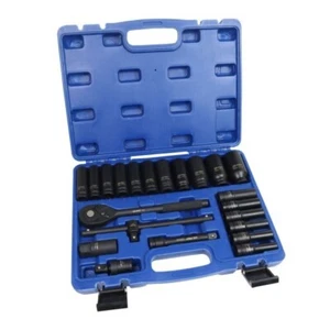 US PRO Tools 22pc 1/2" DR Deep Impact Socket Set 8 - 32mm 6 Point 3986 - Picture 1 of 3