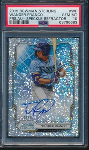 PSA 10 WANDER FRANCO AUTO 2019 Bowman Sterling SPECKLE REFRACTOR /99 RC GEM MINT