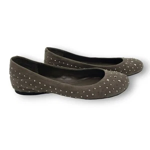 Jessica Simpson Mikia Ballet Flats Womens 5.5 Grey Slip On Rhinestone - Picture 1 of 9