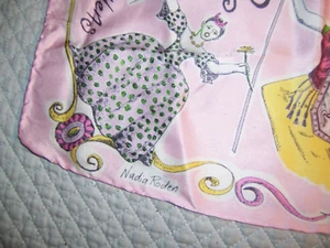 Nadia Roden Marc stunning Metropolitan Opera Silk scarf 34" x 35" LKNew Pink - Picture 1 of 3