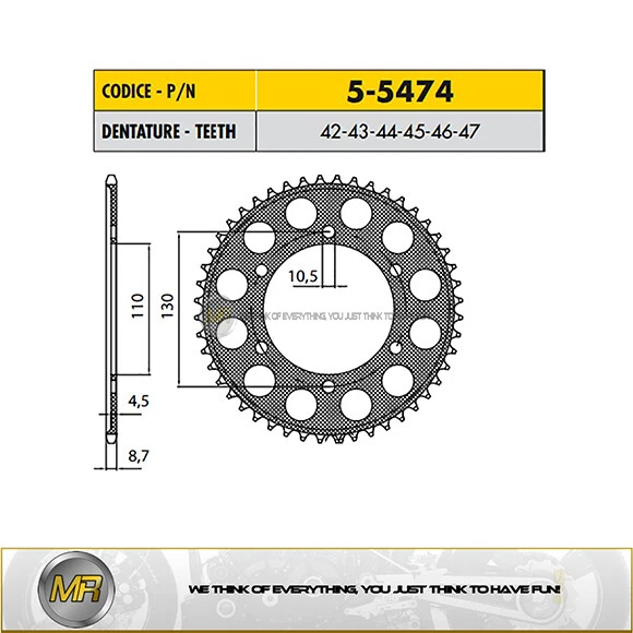 PARA YAMAHA YZF R7 750 1999 2000 2001 RUEDA DE CADENA ERGAL SUNSTAR 530 CON 45 DIENTES Foto 1 de 1