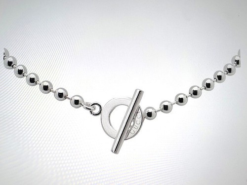 GUCCI COLLANA ARGENTO STERLING LUNGHEZZA 42 6 cm ICONICA FINITURA TOCCO MARCATA