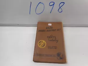 JUEGO DE PIEZAS DIÉSEL ELÉCTRICO CATERPILLAR D326 CATÁLOGO JUNIO 1954 27B17-UP FORMULARIO 31156 - Imagen 1 de 4